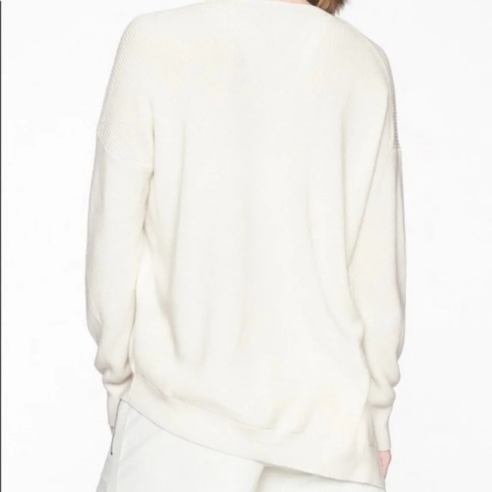 Athleta | Ivory Rest Day Asymmetric Sweater - Picture 3 of 13